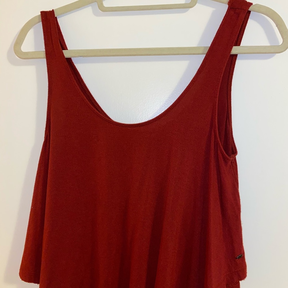 Cute red flowy top